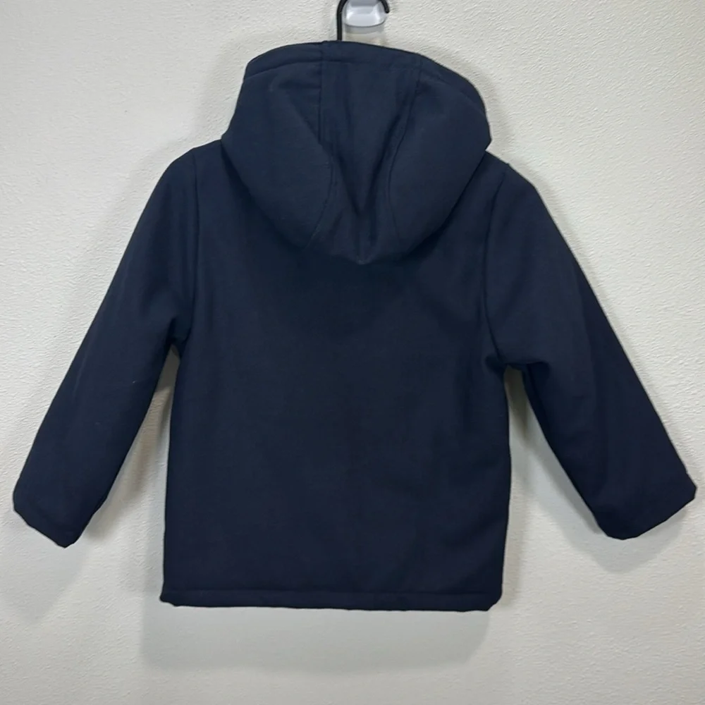 Carter's Blue Pea Coat with Hood and Toggle Closures‎